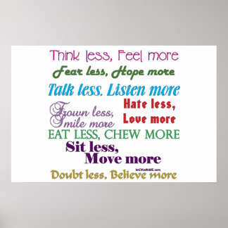 Minder is meer poster