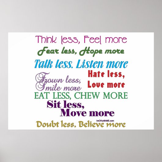 Minder is meer poster (Voorkant)