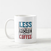 Minder is meer typografie koffie Mok (Links)