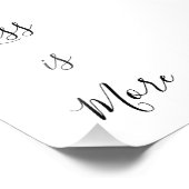 Minder is minimalistischere prijsopgave foto afdruk (Hoek)