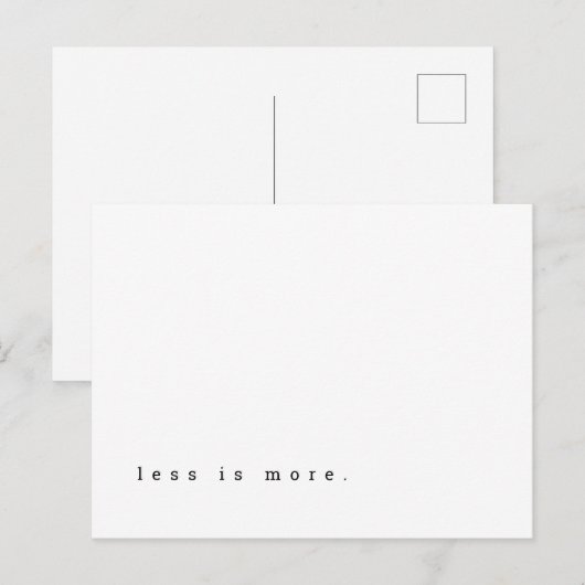 Minder is Motivatie het Briefkaart van het Citaat (Voorkant / Achterkant)