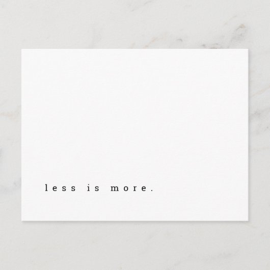 Minder is Motivatie het Briefkaart van het Citaat (Voorkant)