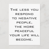 Minder je reageert op negatieve mensen BW briefkaa Briefkaart (Voorkant)