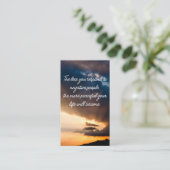 Minder je reageert op negatieve mensen zonsonderga visitekaartje (Staand voorkant)