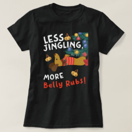 Minder jingle, meer buikwrijven: teckelliefhebbers t-shirt