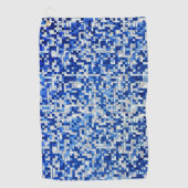 Minder kleine vierkantjes, schoppen blauw met wit golfhanddoek (Voorkant)