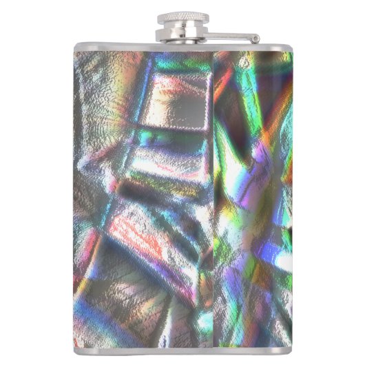 Minder kleurrijke beroertes in bijtend graan heupfles (Achterkant)