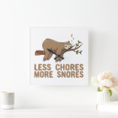 Minder klusjes meer zonnescherm vierkante klok (Huis)