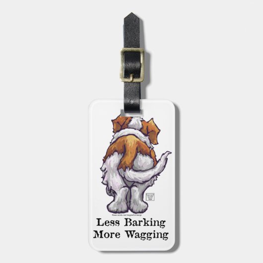 Minder knallen, meer waggen bagagelabel (Voorkant verticaal)