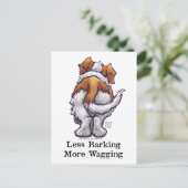 Minder knallen, meer waggen briefkaart (Staand voorkant)