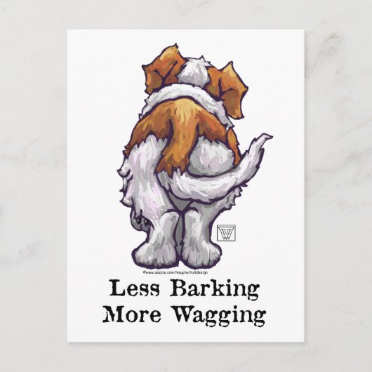 Minder knallen, meer waggen briefkaart (Voorkant)