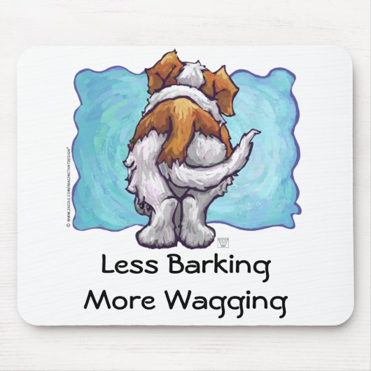 Minder knallen, meer waggen muismat (Voorkant)