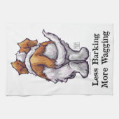 Minder knallen, meer waggen theedoek (Horizontaal)