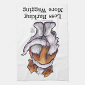 Minder knallen, meer waggen theedoek (Verticaal)