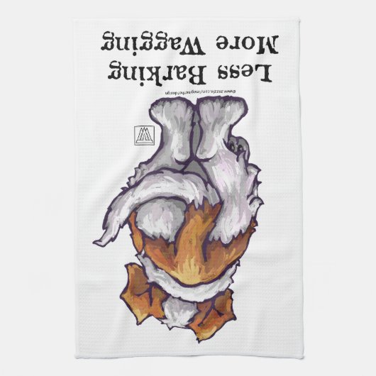 Minder knallen, meer waggen theedoek (Verticaal)