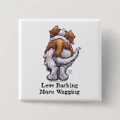 Minder knallen, meer waggen vierkante button 5,1 cm (Voorkant)