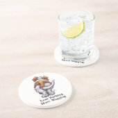 Minder knallen, meer waggen zandsteen onderzetter (Zijkant)