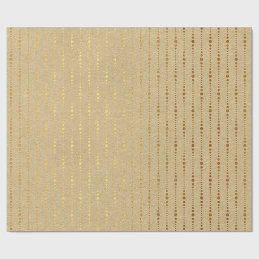 Minder kraft Gold Natural Stripes Cadeaupapier (Vlak)