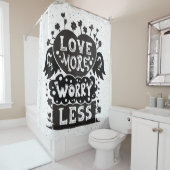 Minder liefde voor meer zorgen douchegordijn (In situ)