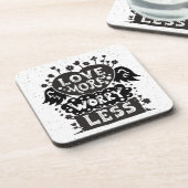 Minder liefde voor meer zorgen drankjes onderzetter (Linkerzijde)