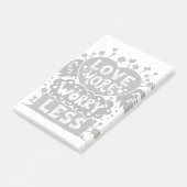 Minder liefde voor meer zorgen post-it® notes (Schuin)