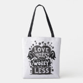 Minder liefde voor meer zorgen tote bag (Achterkant)