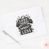 Minder liefde voor meer zorgen vierkante sticker (Envelop)