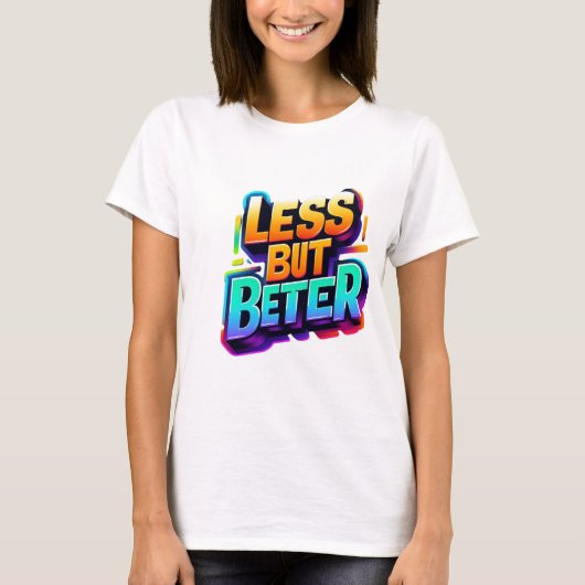 MINDER MAAR BETER, T-SHIRT (Voorkant)