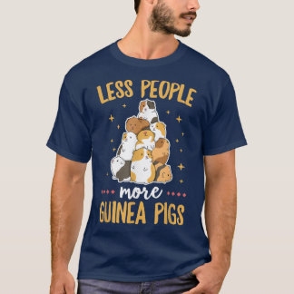 Minder mensen - meer cavia's Citaat voor een Cavia T-shirt
