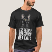 Minder mensen meer cornish rex katten t-shirt (Voorkant)