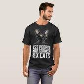 Minder mensen meer cornish rex katten t-shirt (Voorkant volledig)