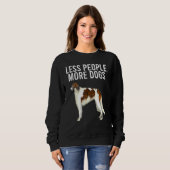 Minder mensen meer Dogi Borzoi Introvert Trui (Voorkant volledig)