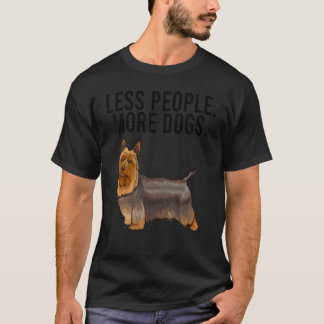 Minder mensen meer Dogky Terrier Introvert T-shirt