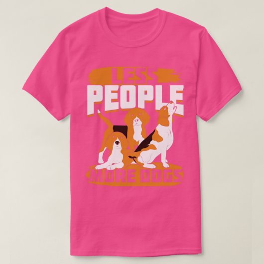Minder mensen meer Dogle Beagle Eigenaar Gift T-shirt (Design voorkant)