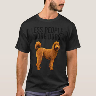 Minder mensen meer Dogs bruine poodle Introvert T-shirt