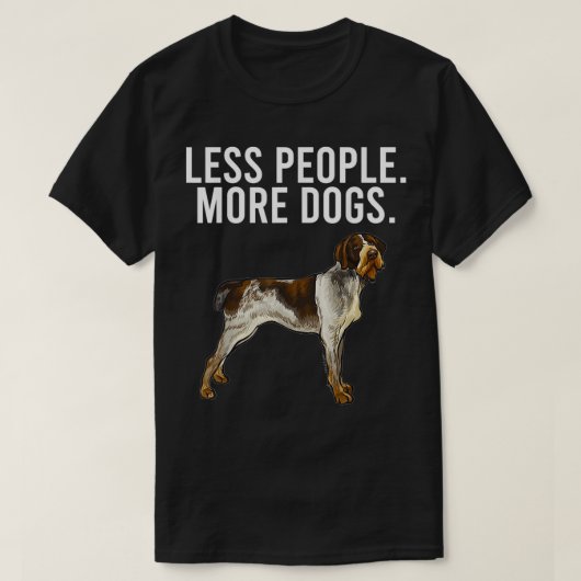 Minder mensen meer Dogs-Duitse Wirehaire Pointer i T-shirt (Design voorkant)
