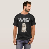 Minder mensen meer Dogs Oude Engelse Sheepdog Funn T-shirt (Voorkant volledig)