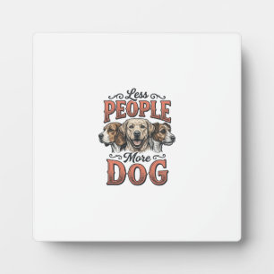 Minder Mensen Meer Hond Vintage Hond Liefhebber De Fotoplaat
