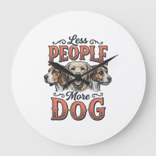 Minder Mensen Meer Hond Vintage Hond Liefhebber De Grote Klok