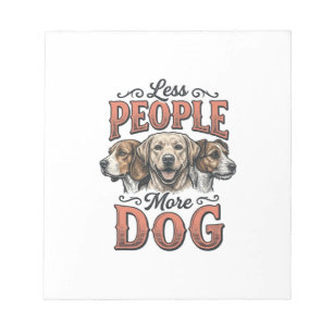Minder Mensen Meer Hond Vintage Hond Liefhebber De Notitieblok