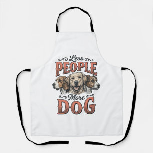 Minder Mensen Meer Hond Vintage Hond Liefhebber De Schort