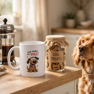 Minder Mensen Meer Honden Grappige Honden Mok
