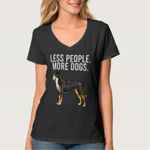 Minder mensen meer honden grotere Zwitserse bergen T-shirt