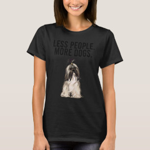 Minder Mensen Meer Honden Lhasa Apsos  Introvert T-shirt