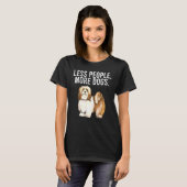 Minder mensen meer honden Lhasa Apsos Introvert T-shirt (Voorkant volledig)