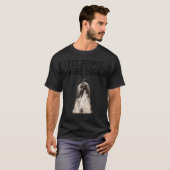 Minder mensen meer honden Lhasa Apsos Introvert T-shirt (Voorkant volledig)