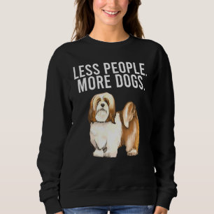 Minder mensen meer honden Lhasa Apsos Introvert Trui