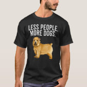 Minder mensen meer honden Norwich Terrier Introver T-shirt (Voorkant)