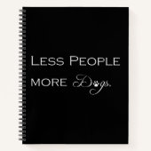 Minder mensen meer honden Notitieboek (Voorkant)