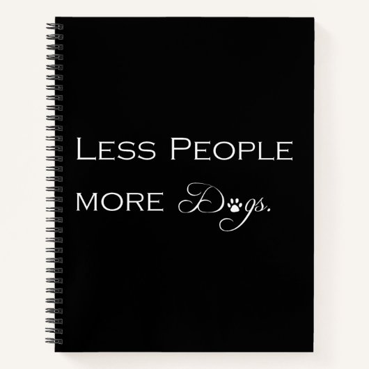 Minder mensen meer honden Notitieboek (Voorkant)